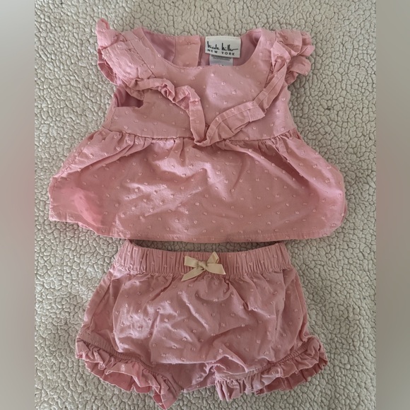 Nicole Miller Other - Nicole Miller Pink Ruffled Two Piece
